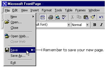 Select Save from the File menu.
